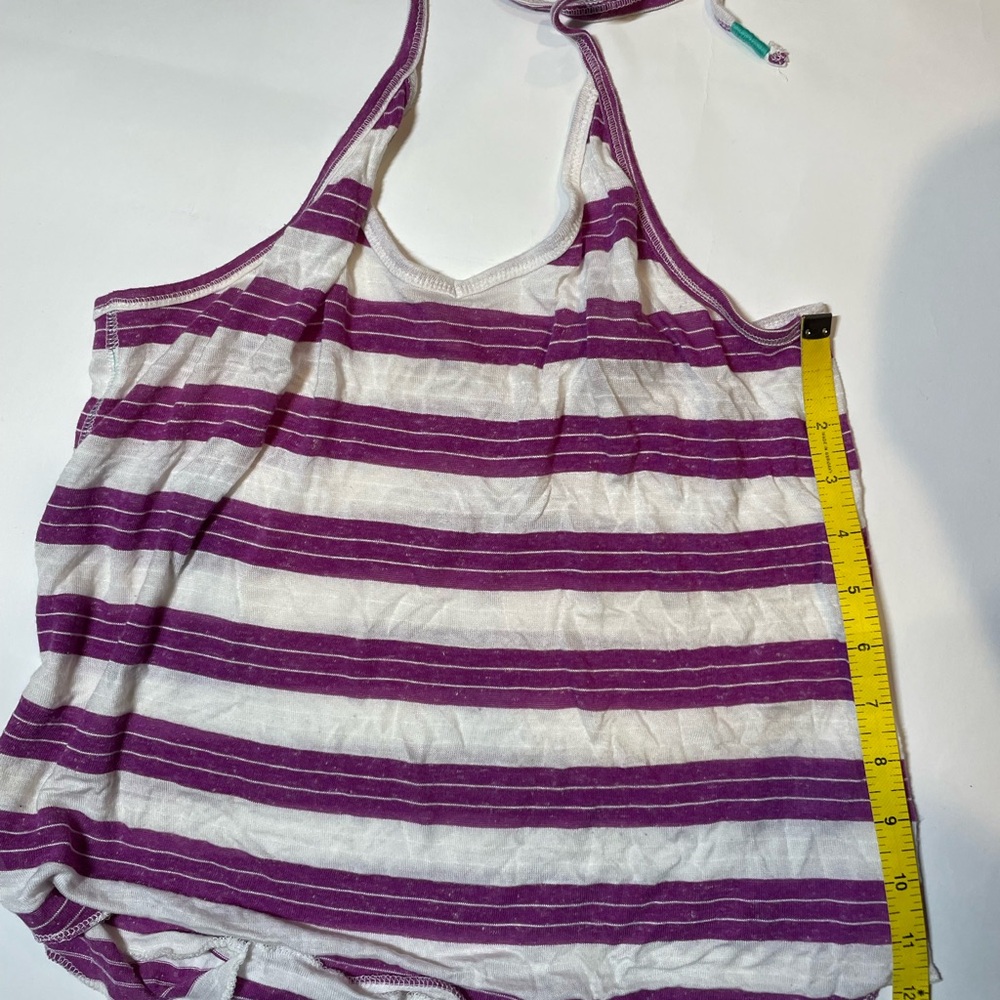 Aeropostale Purple and White Striped Top